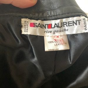 Vintage Yves Saint Laurent leather skirt